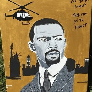 Ghost portrait hand painted